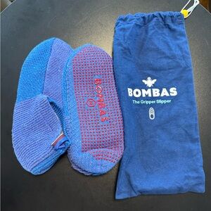 Bombas Adult Gripper Slipper Blue/Purple NWT
